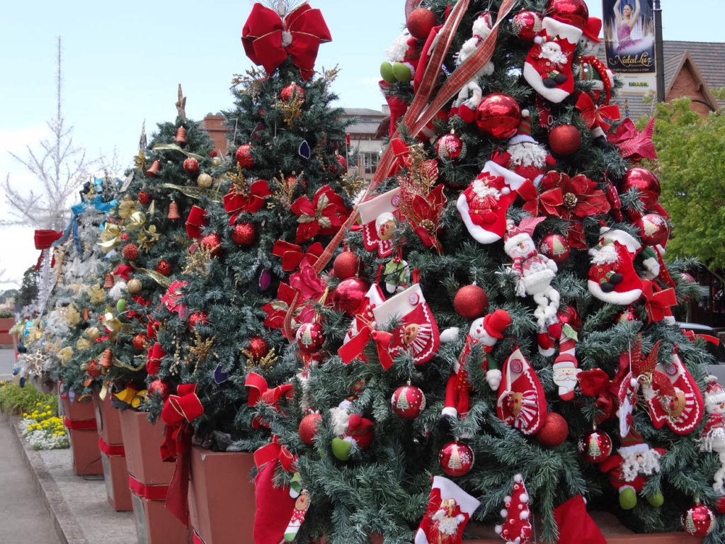 Decoração do Natal Luz nas ruas de Gramado